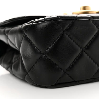 Chanel Shiny Lambskin Quilted Mini Maxi CC Flap Black 9 of 13