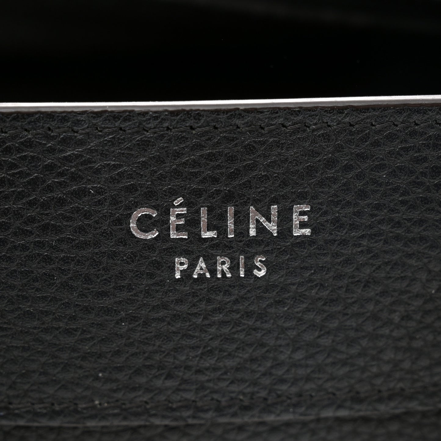 Drummed Calfskin Micro Luggage Black