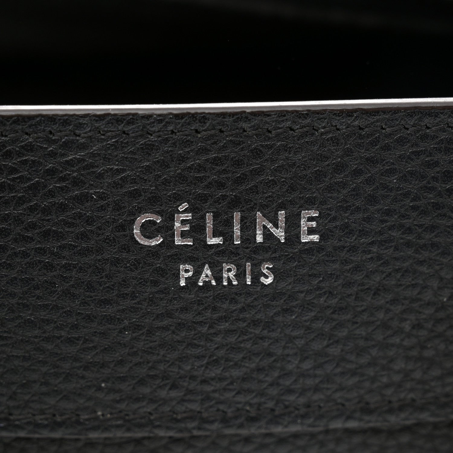 Celine Drummed Calfskin Micro Luggage Black 6 of 14