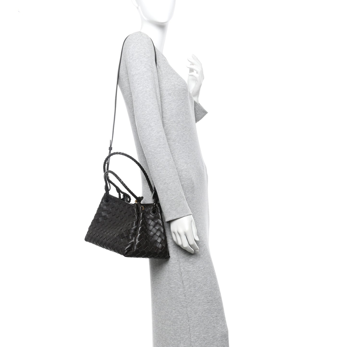 Nappa Intrecciato Medium Parachute Shoulder Bag Fondant