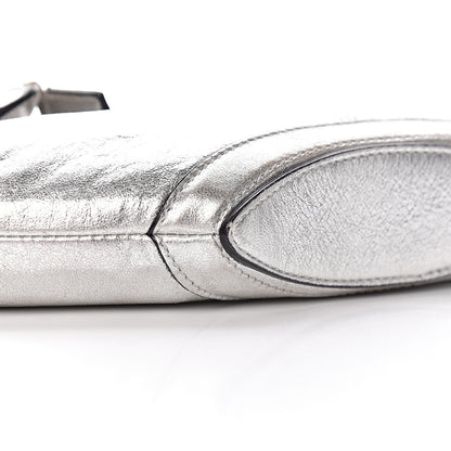 Alexander McQueen Metallic Lambskin De Manta Clutch Silver 8 of 12