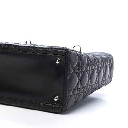Christian Dior Lambskin Cannage Large Lady Dior Black 8 of 9