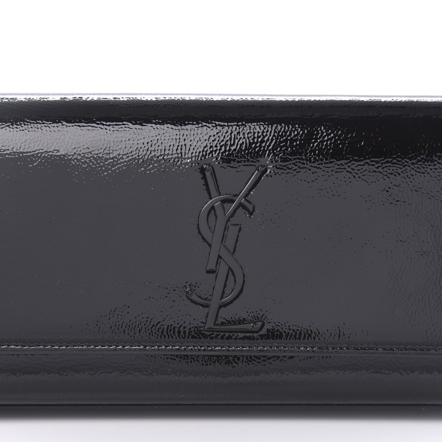 Saint Laurent Textured Patent Classic Monogram Clutch Black 9 of 9