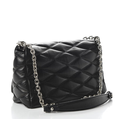 Louis Vuitton Lambskin Malletage GO-14 MM Black 3 of 9