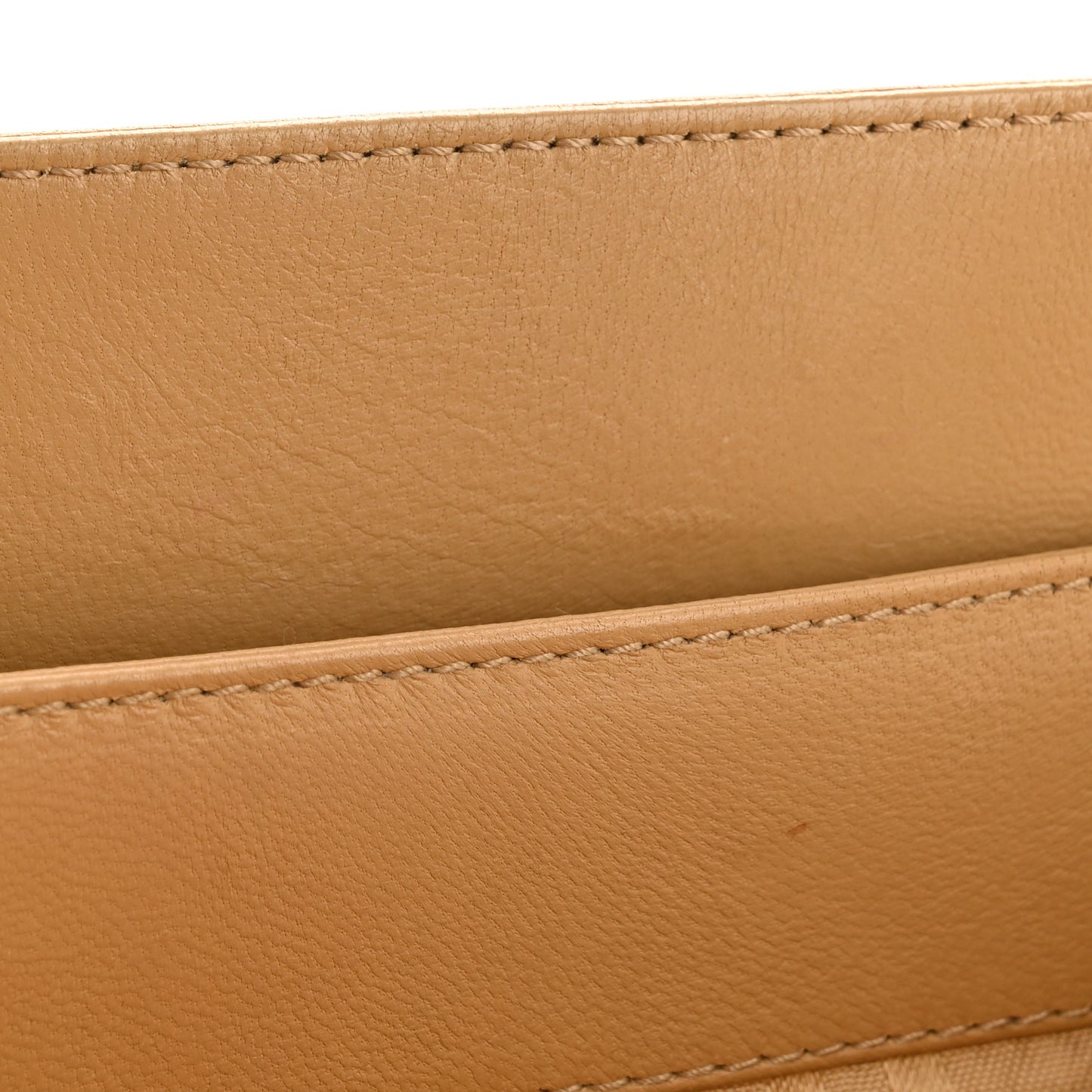 Lambskin Quilted CC Shoulder Bag Beige