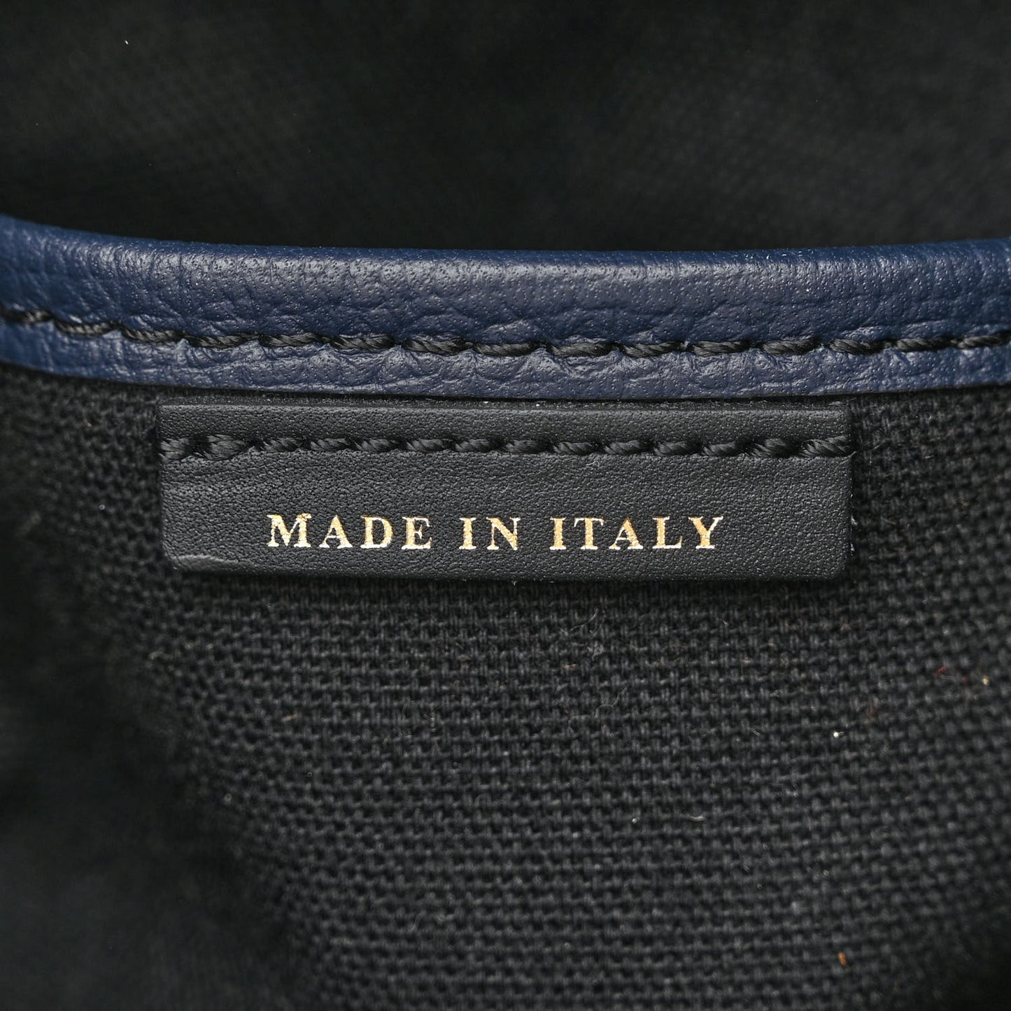 Derby Calfskin House Check Medium Banner Tote Ink Blue