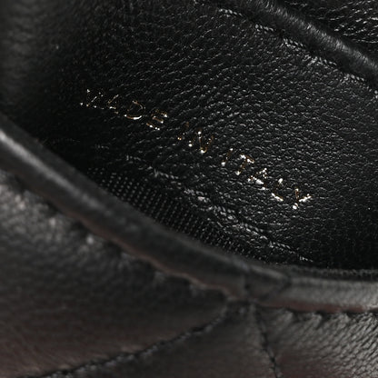 Chanel Lambskin Quilted Glitter Card Holder On Chain Black 6 of 10