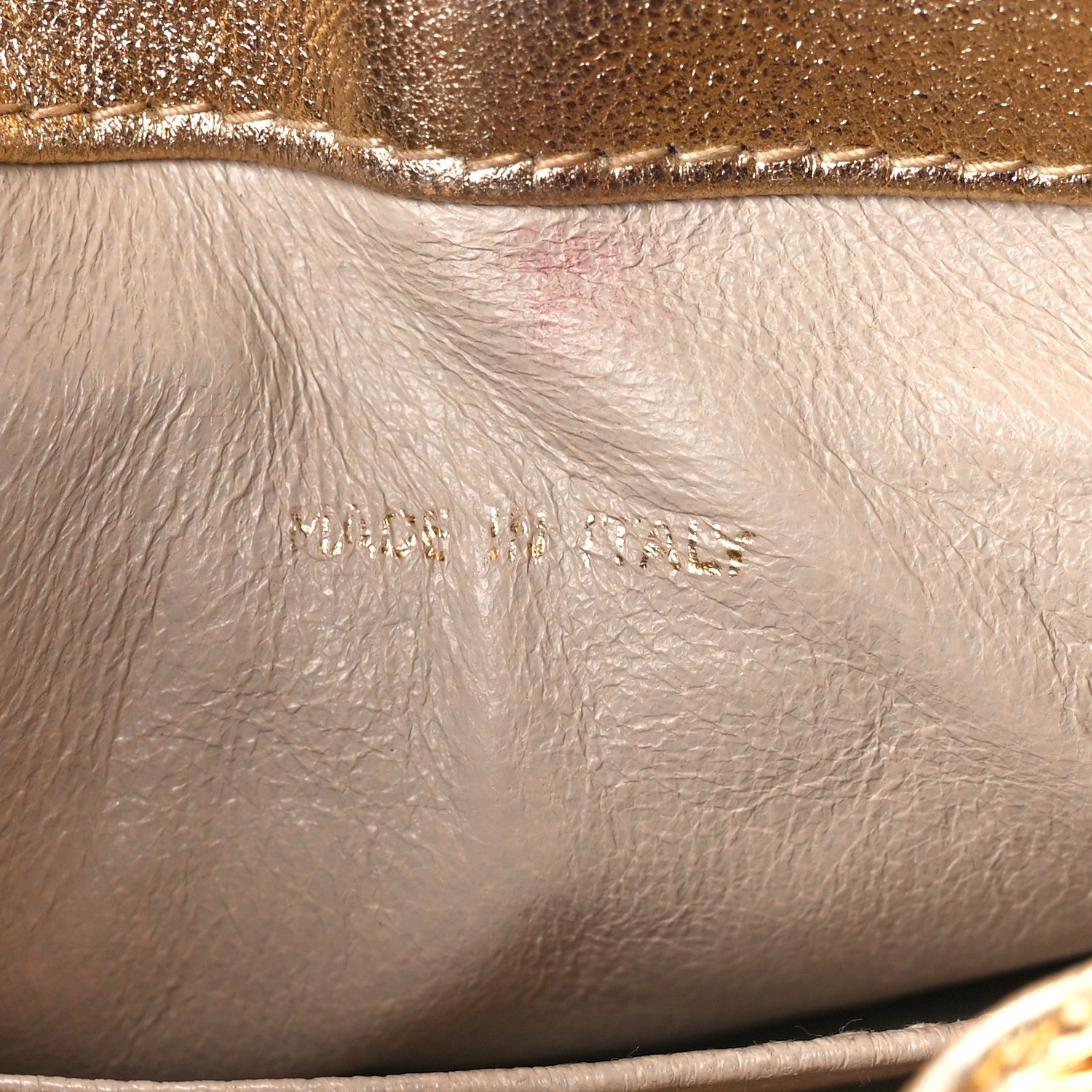 Chanel Metallic Lambskin Quilted Shoulder Bag Gold 10 of 13