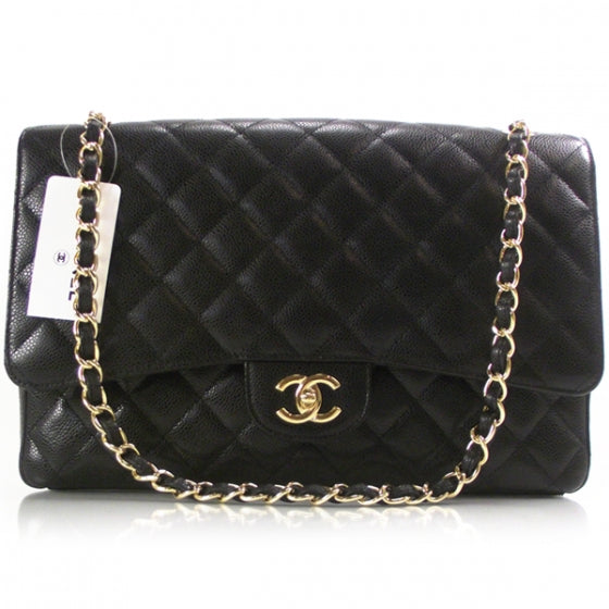 Chanel Caviar XL JUMBO MAXI Flap Bag Black 1 of 11