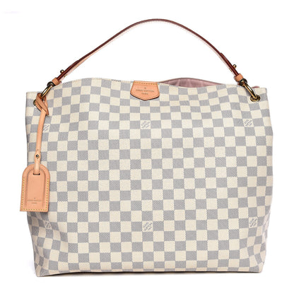 Louis Vuitton Damier Azur Graceful MM Rose Ballerine 1 of 9