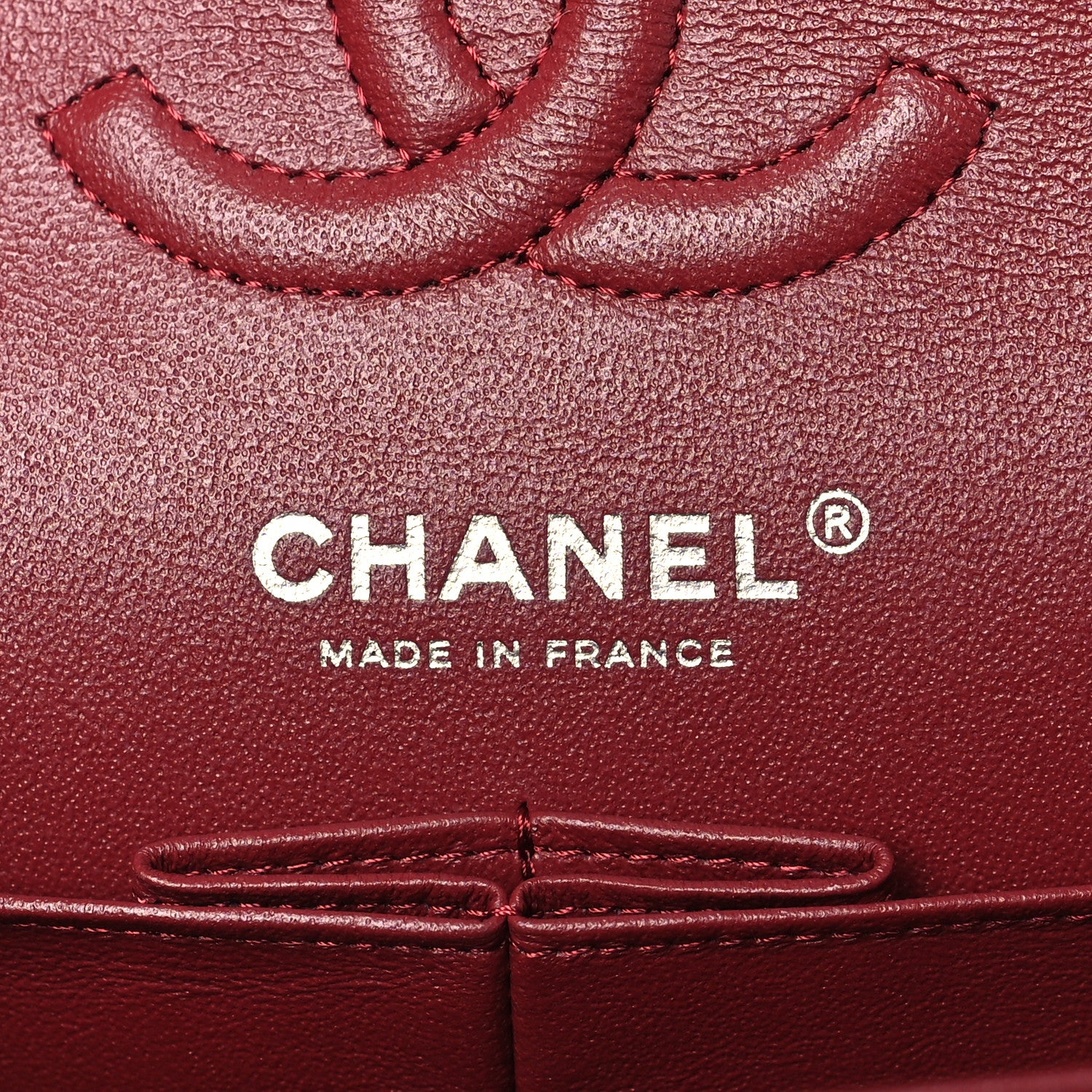 Chanel Caviar Quilted Small Double Flap Burgundy 6 of 9