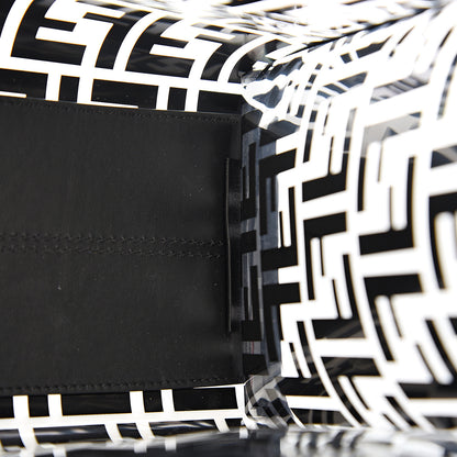 Fendi TPU FF Vitello Century Plexiglass Medium Runaway Shopper Tote Black 6 of 10