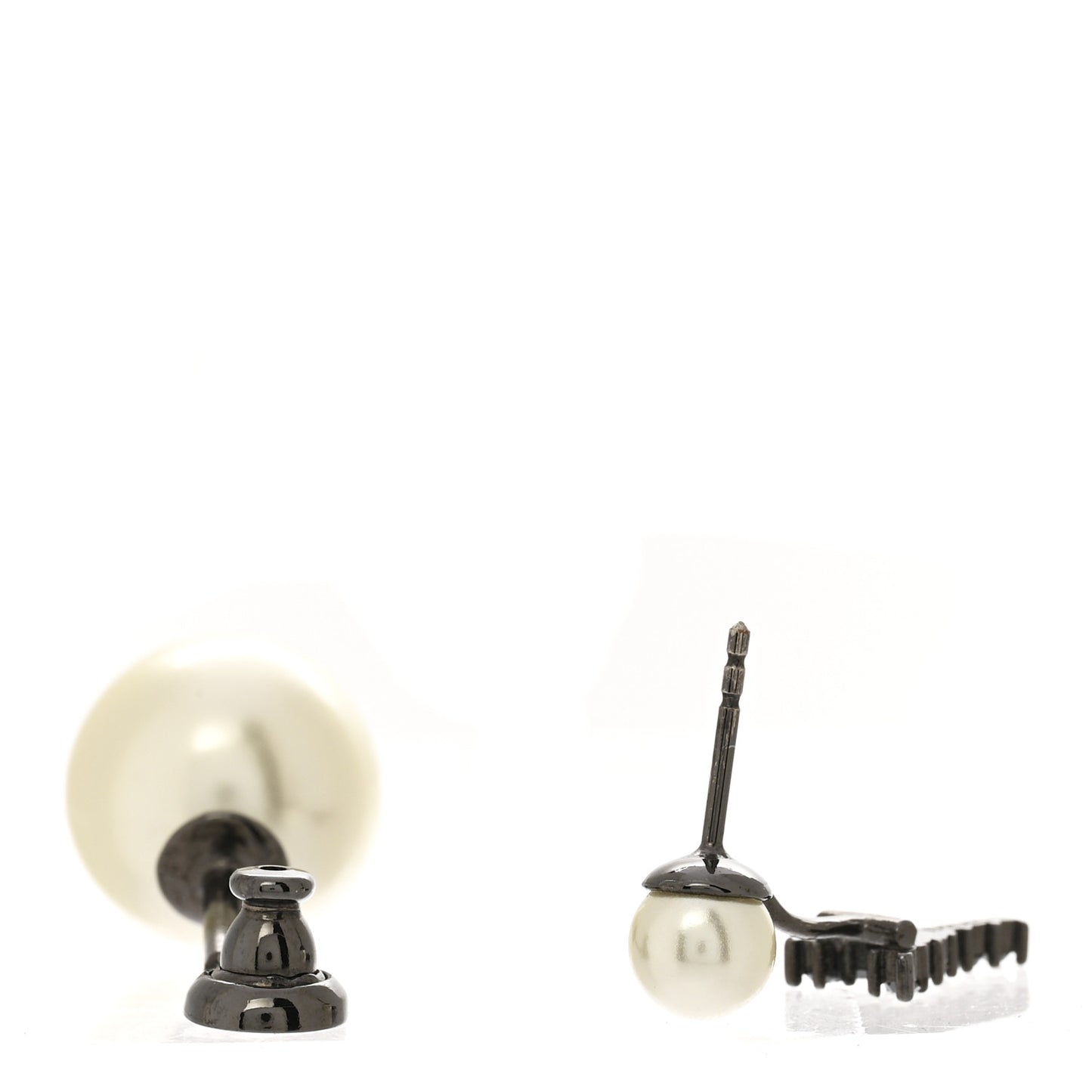 Crystal Pearl My ABCDior Y Tribale Earring Black Silver
