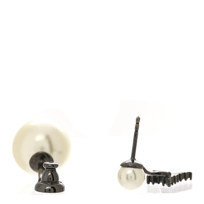 Christian Dior Crystal Pearl My ABCDior Y Tribale Earring Black Silver 3 of 4
