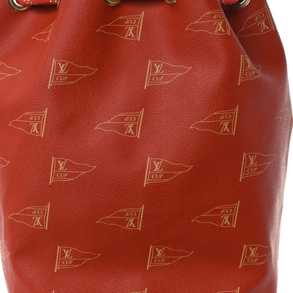 Louis Vuitton Canvas Americas Cup 1995 Saint Tropez Drawstring Bag Red 7 of 16