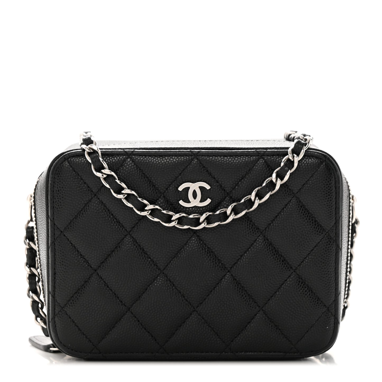 Caviar Quilted Camera Bag Black