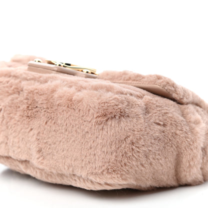 Dolce & Gabbana Faux Fur Watersnake Embellished Lucia Shoulder Bag Pink 19 of 20