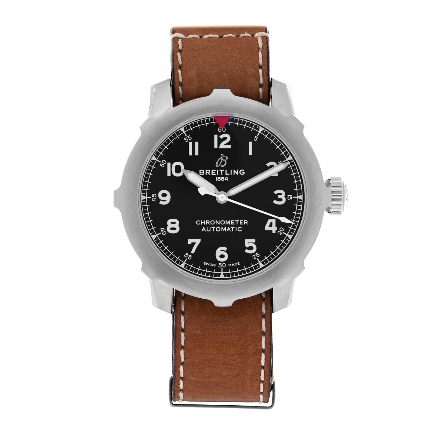 DLC Coated Stainless Steel Calfskin 46mm Navitimer 8 Chronograph Automatic Watch Black AB2040101B1X1