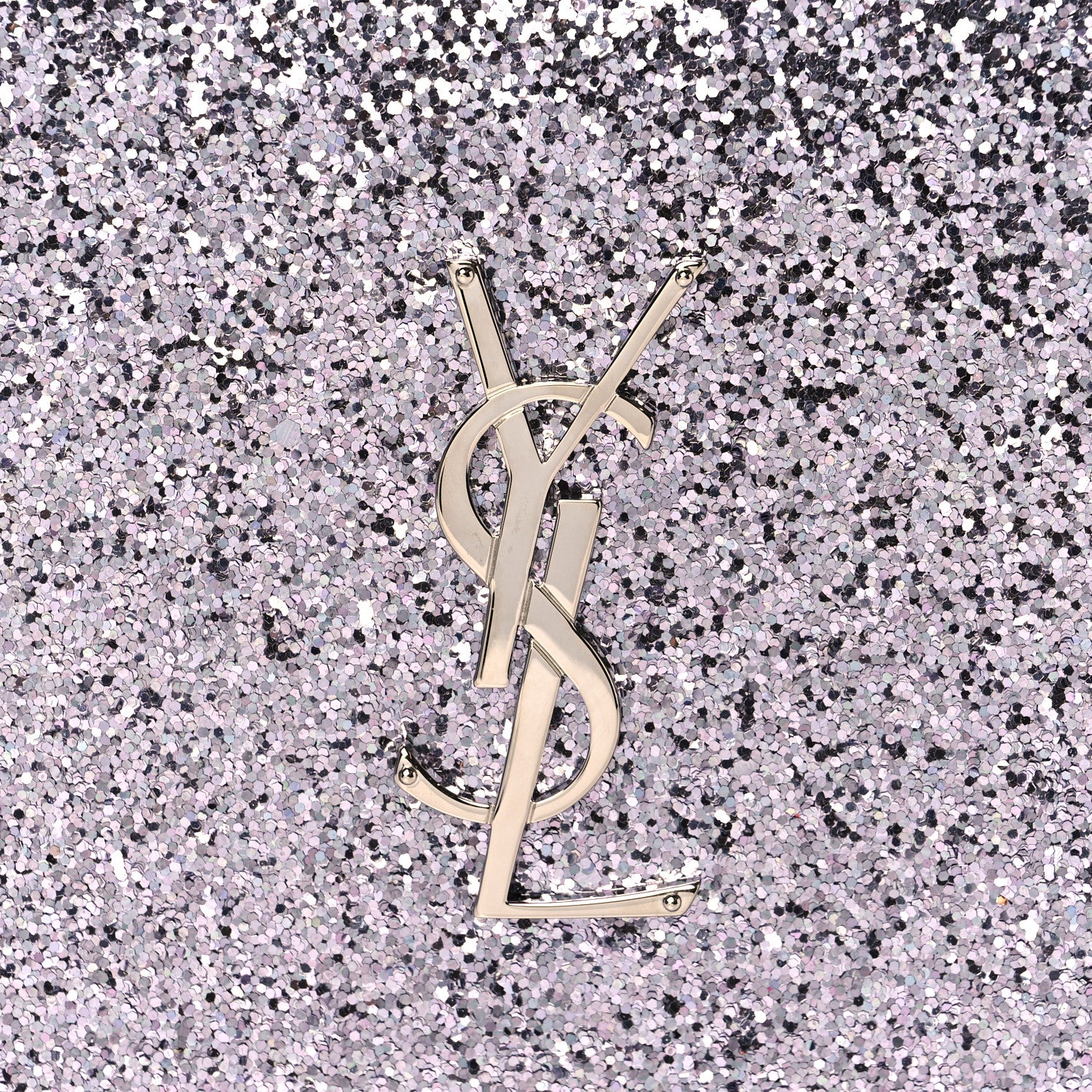 Saint Laurent Glitter Classic Kate Monogram Clutch Sunset Grey 8 of 10