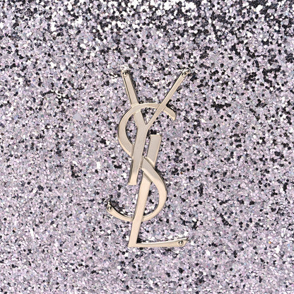 Saint Laurent Glitter Classic Kate Monogram Clutch Sunset Grey 8 of 10