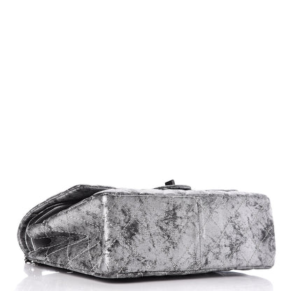 Chanel Metallic Caviar Quilted 2.55 Reissue 226 Flap Silver Black 5 of 11