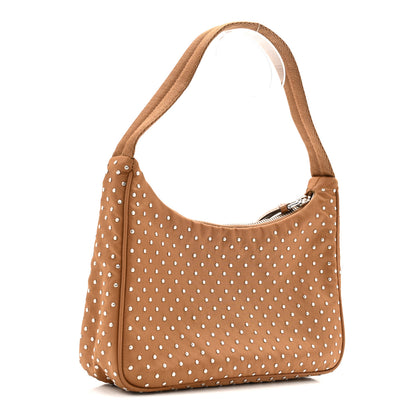 Prada Tessuto Nylon Studded Mini Re-Edition Bag Brandy 3 of 11