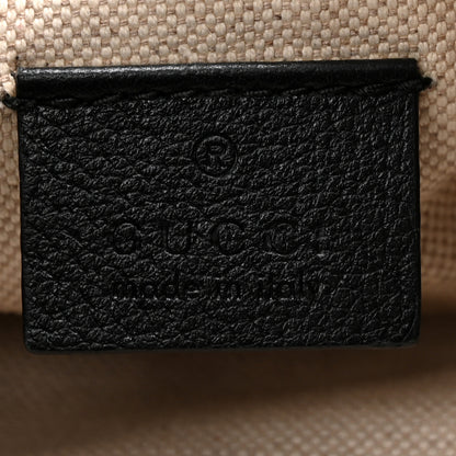 Gucci Velvet GG Monogram Textured Calfskin Web Bucket Bag Brown Black 6 of 11