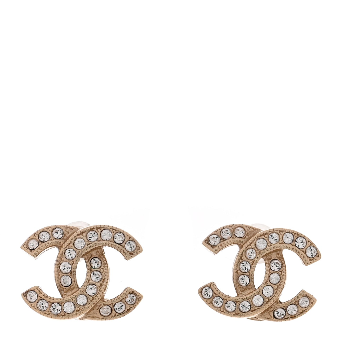 Crystal CC Earrings Gold