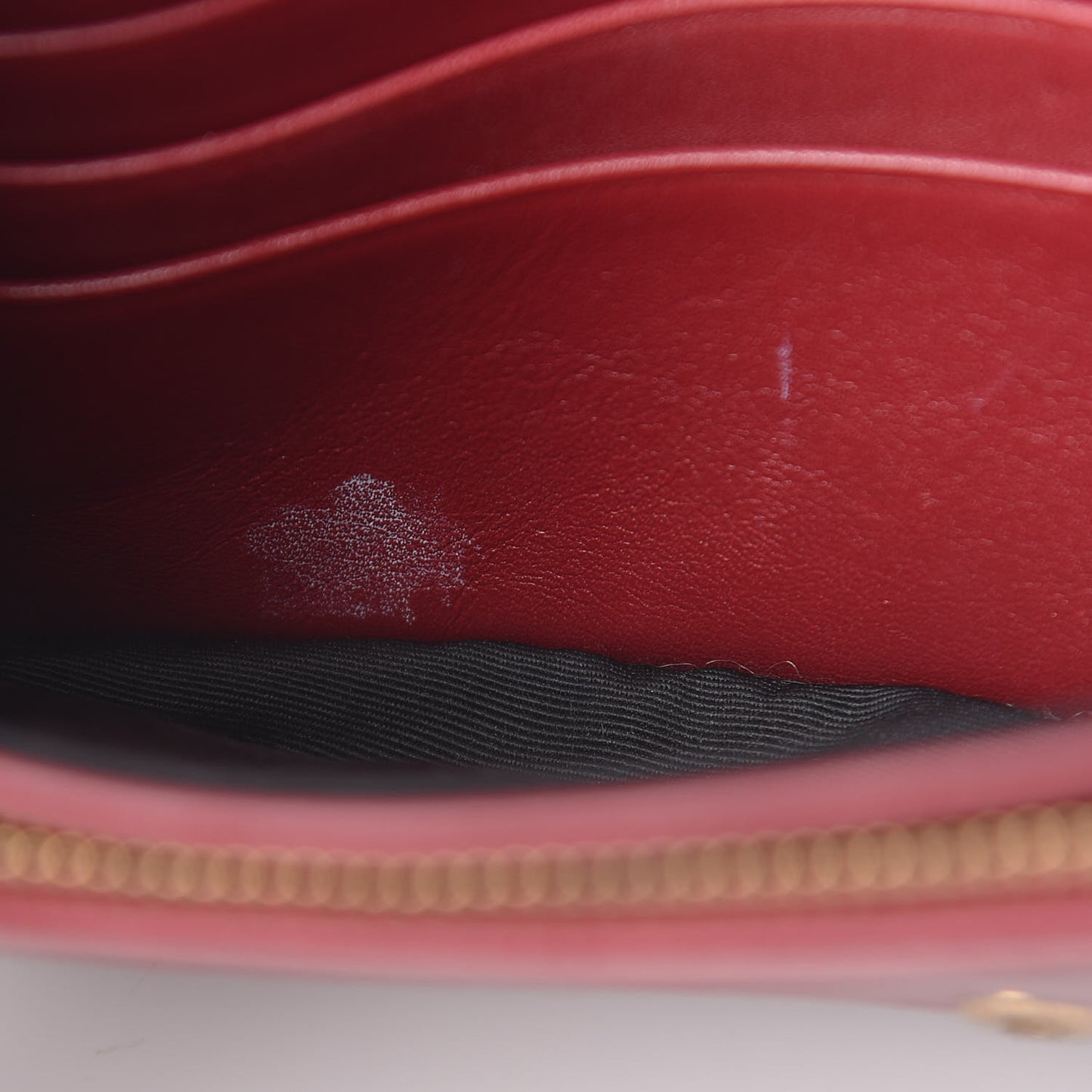 Lambskin Matelasse Double J Wallet On Chain Red