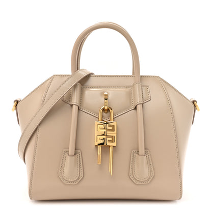 Givenchy Box Calfskin Mini Lock Antigona Shoulder Bag Natural Beige 1 of 16