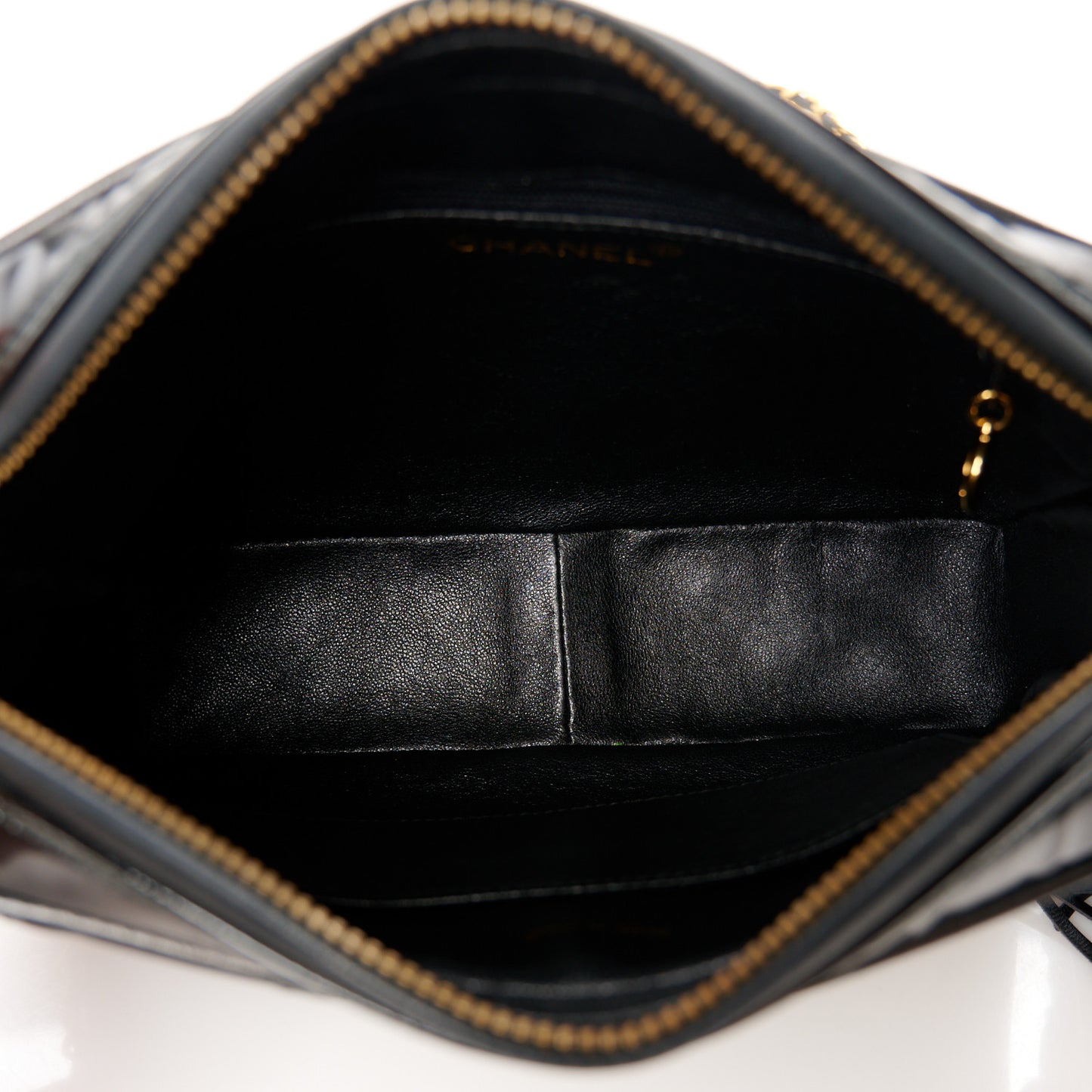 Patent Quilted Tassel Camera Case Black