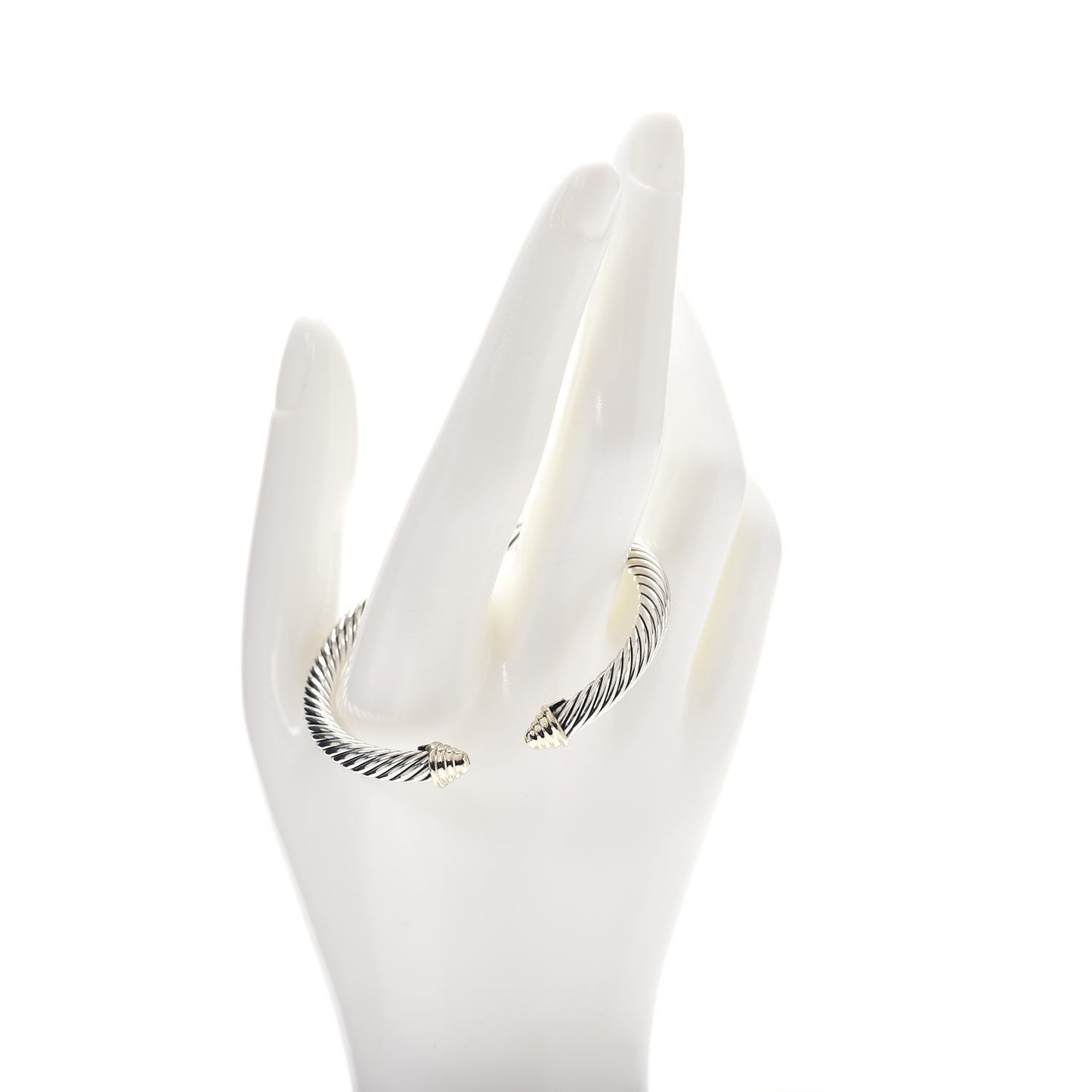 Sterling Silver 14K Yellow Gold 5mm Cable Classics Bracelet