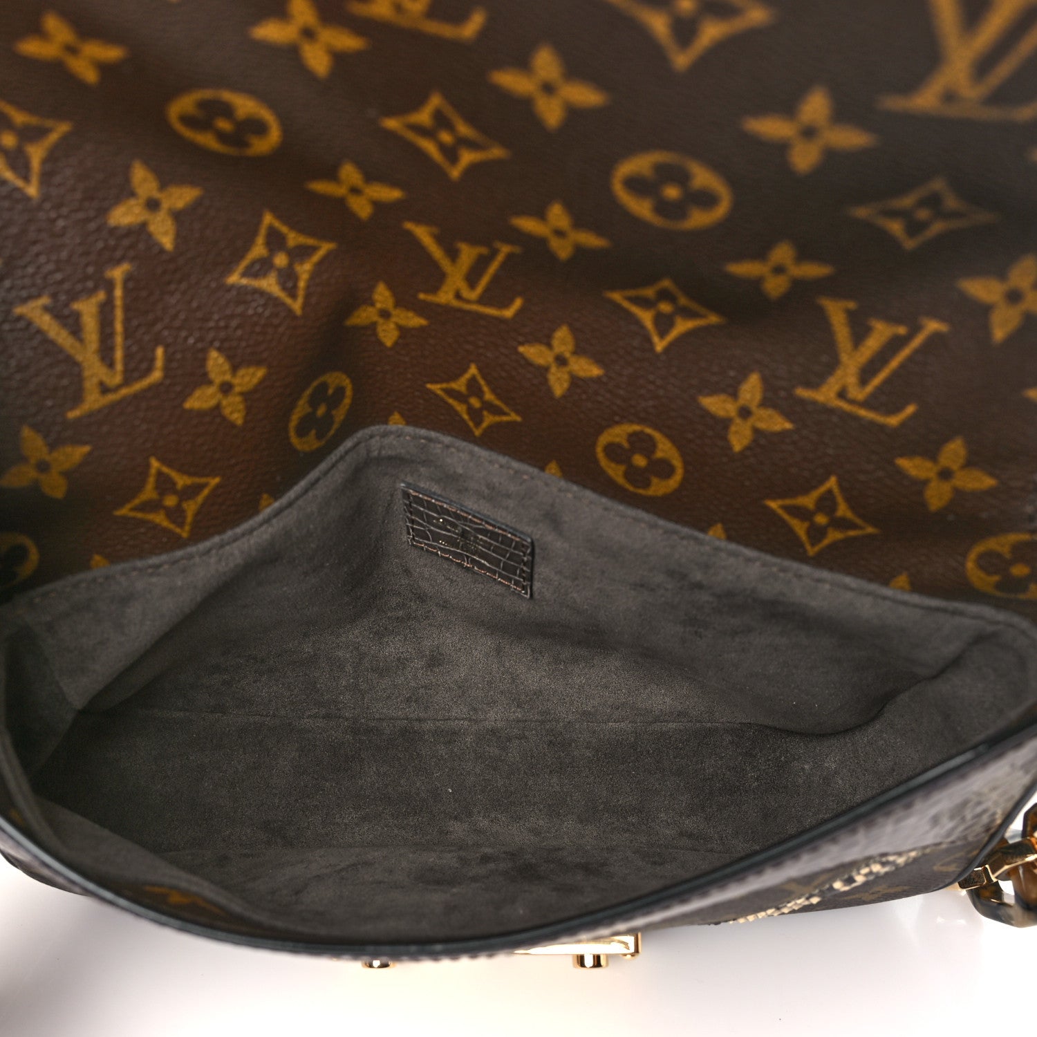 Louis Vuitton Monogram Snakeskin Alligator Monogramissime Pochette Gris 5 of 9