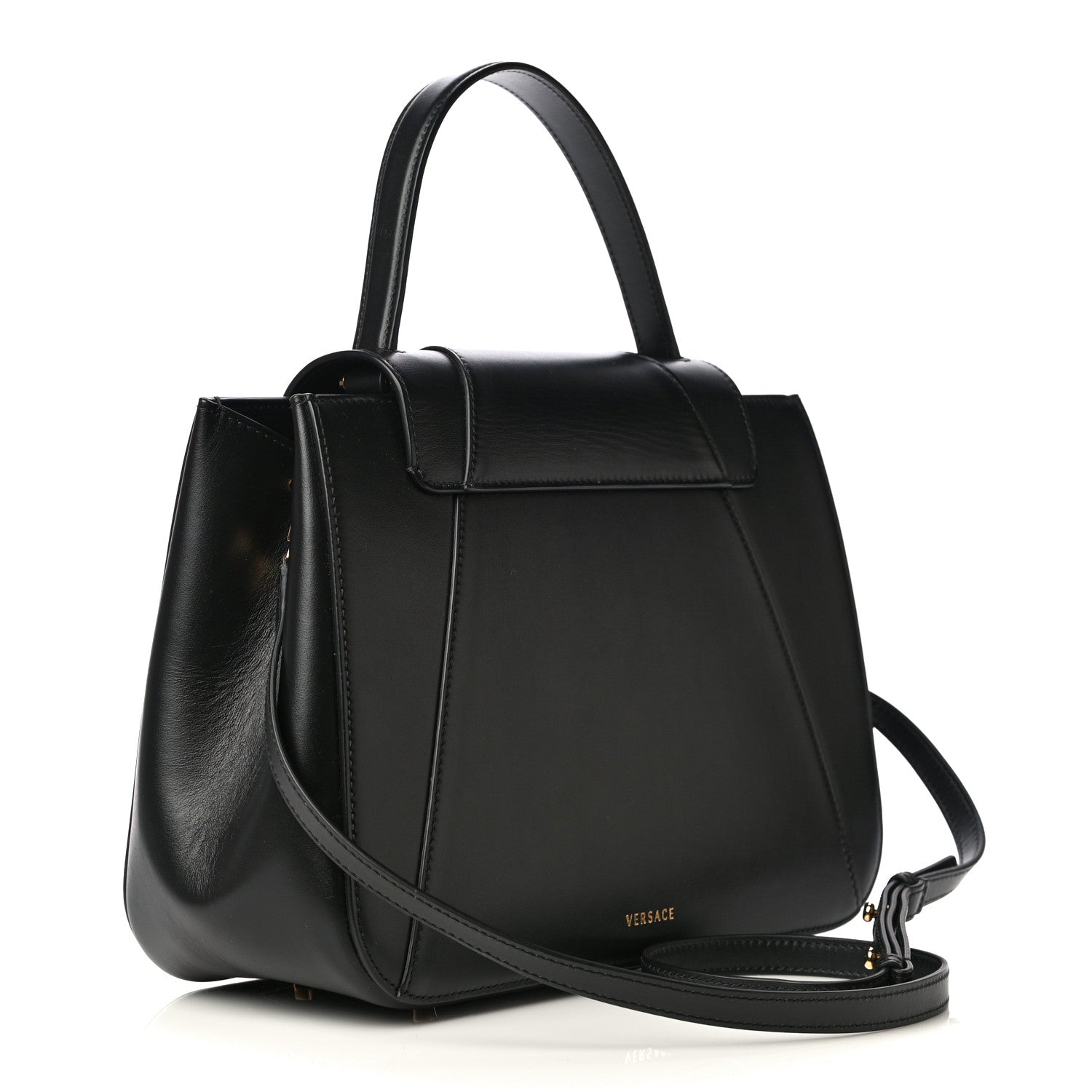 Versace Vitello Barocco Virtus Small Top Handle Shoulder Bag Black 3 of 19