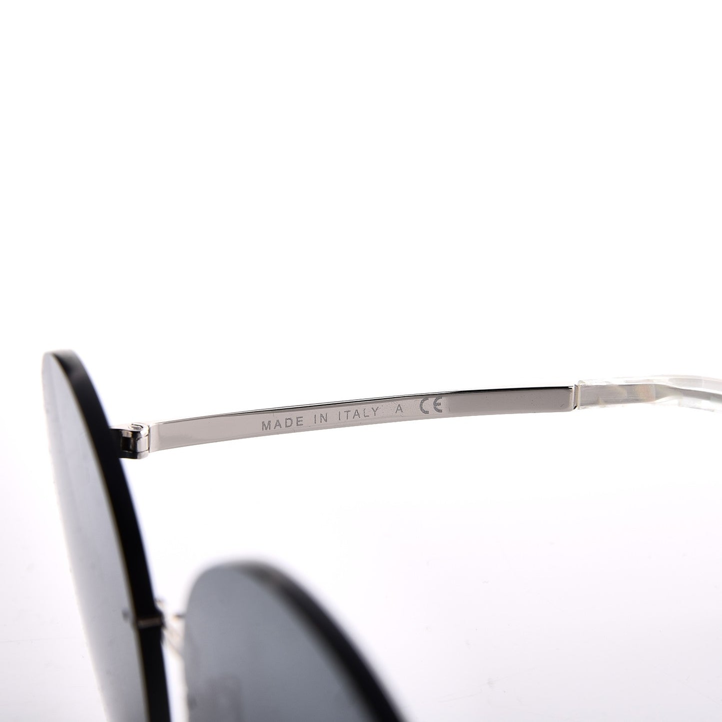 Metal Rimless Round Sunglasses 4216 Silver
