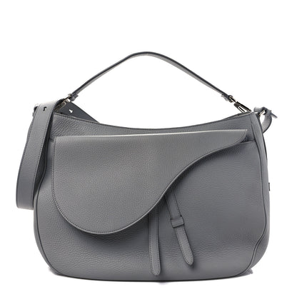 Christian Dior Grained Calfskin Soft Saddle Bag Grey 1 of 11