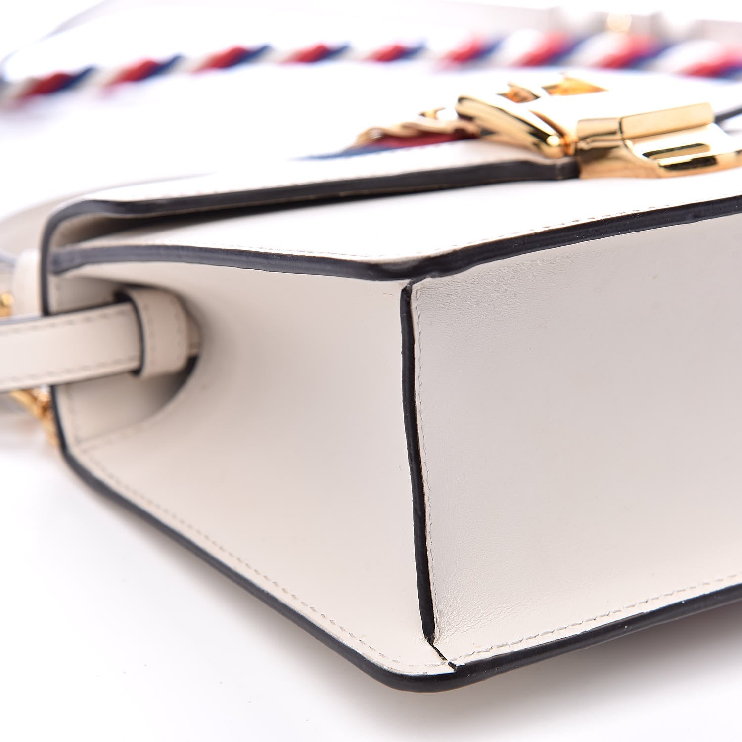 Gucci Calfskin Mini Sylvie Top Handle Bag White 8 of 17