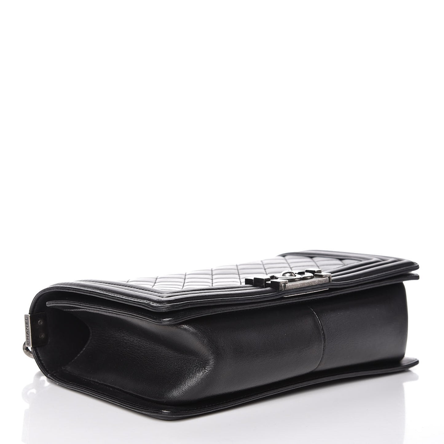 Lambskin Quilted Medium Boy Flap Black