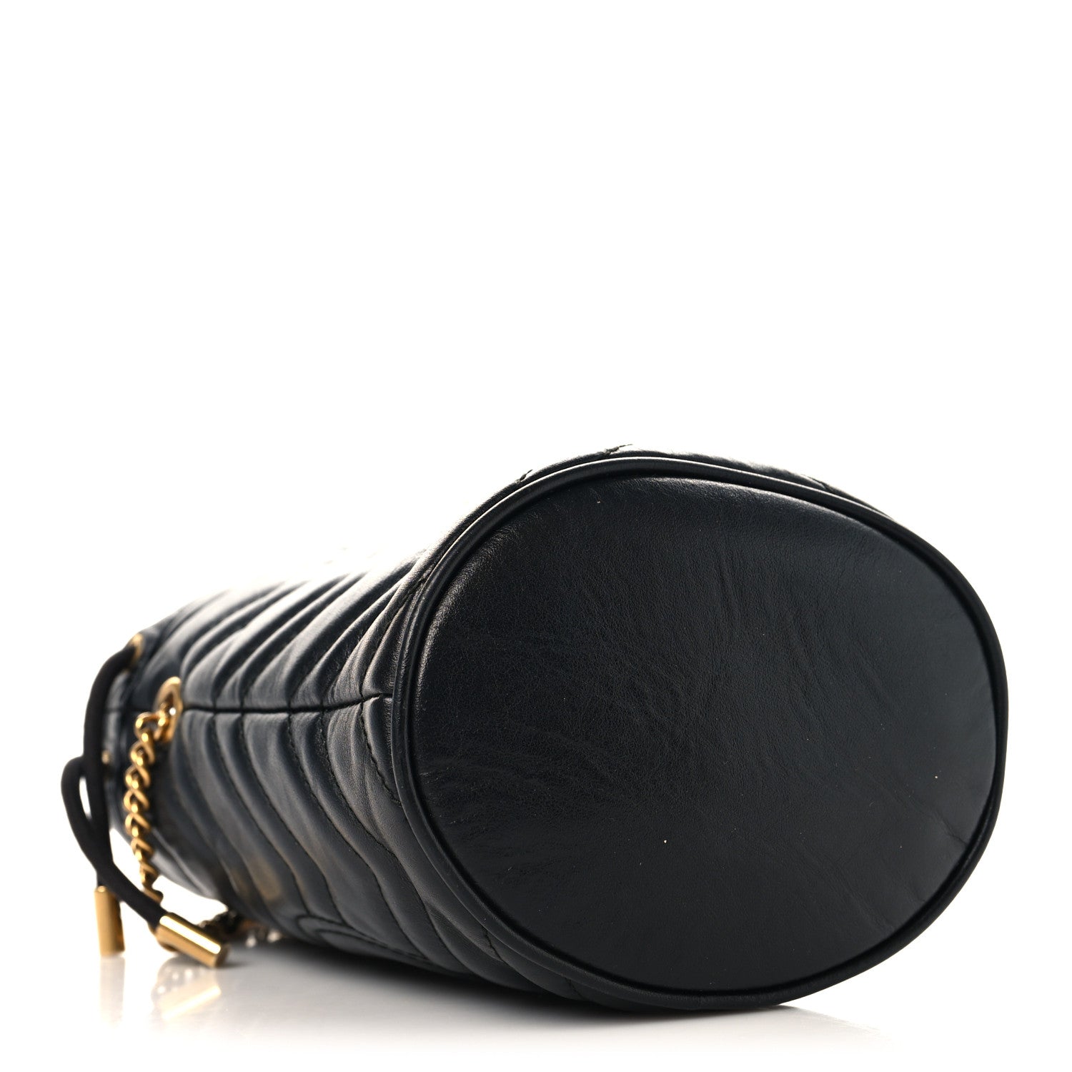 Gucci Calfskin Matelasse Mini GG Marmont 2.0 Bucket Bag Black 4 of 10