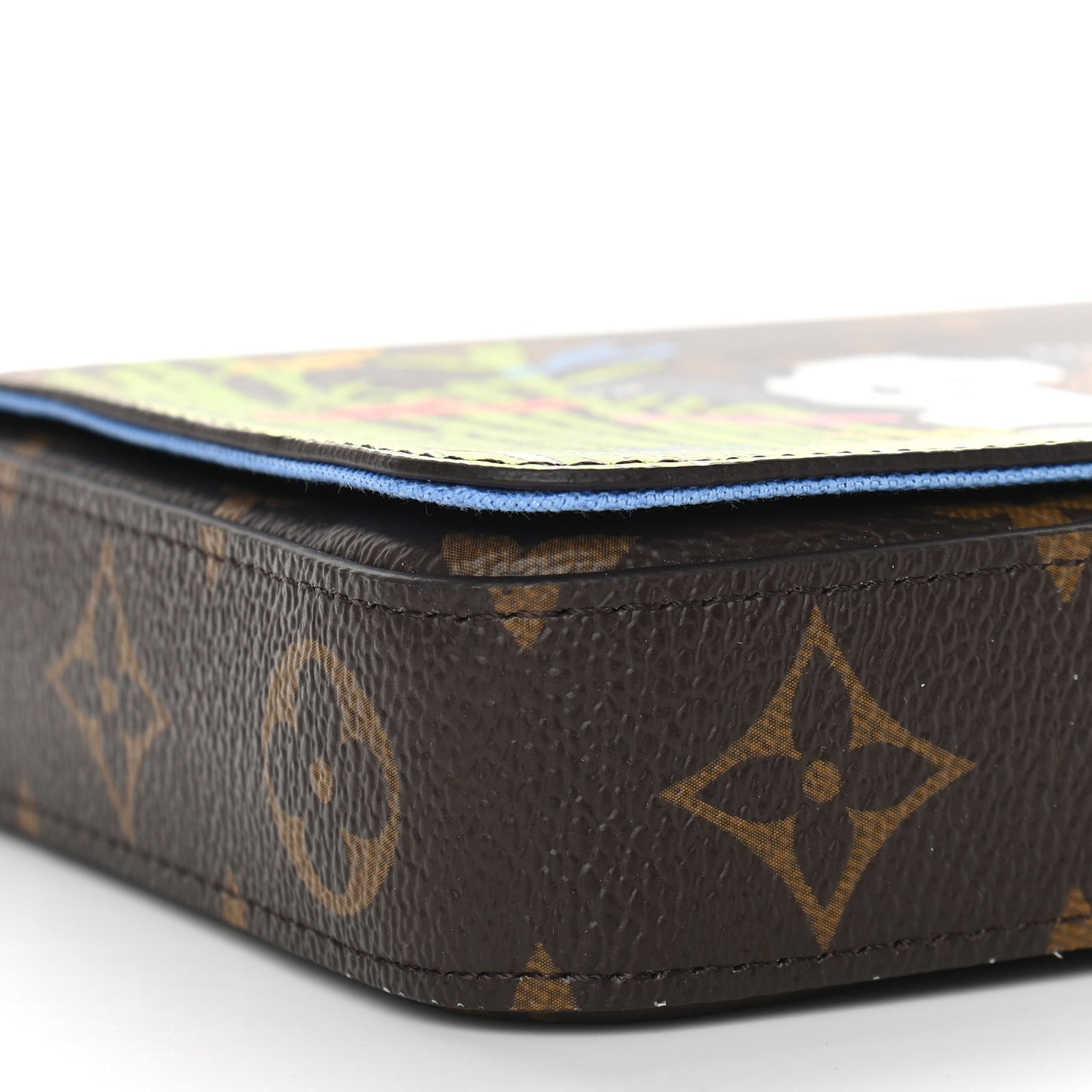Monogram 2021 Christmas Animation China Wall Pochette Felicie Chain Wallet Myosotis Blue
