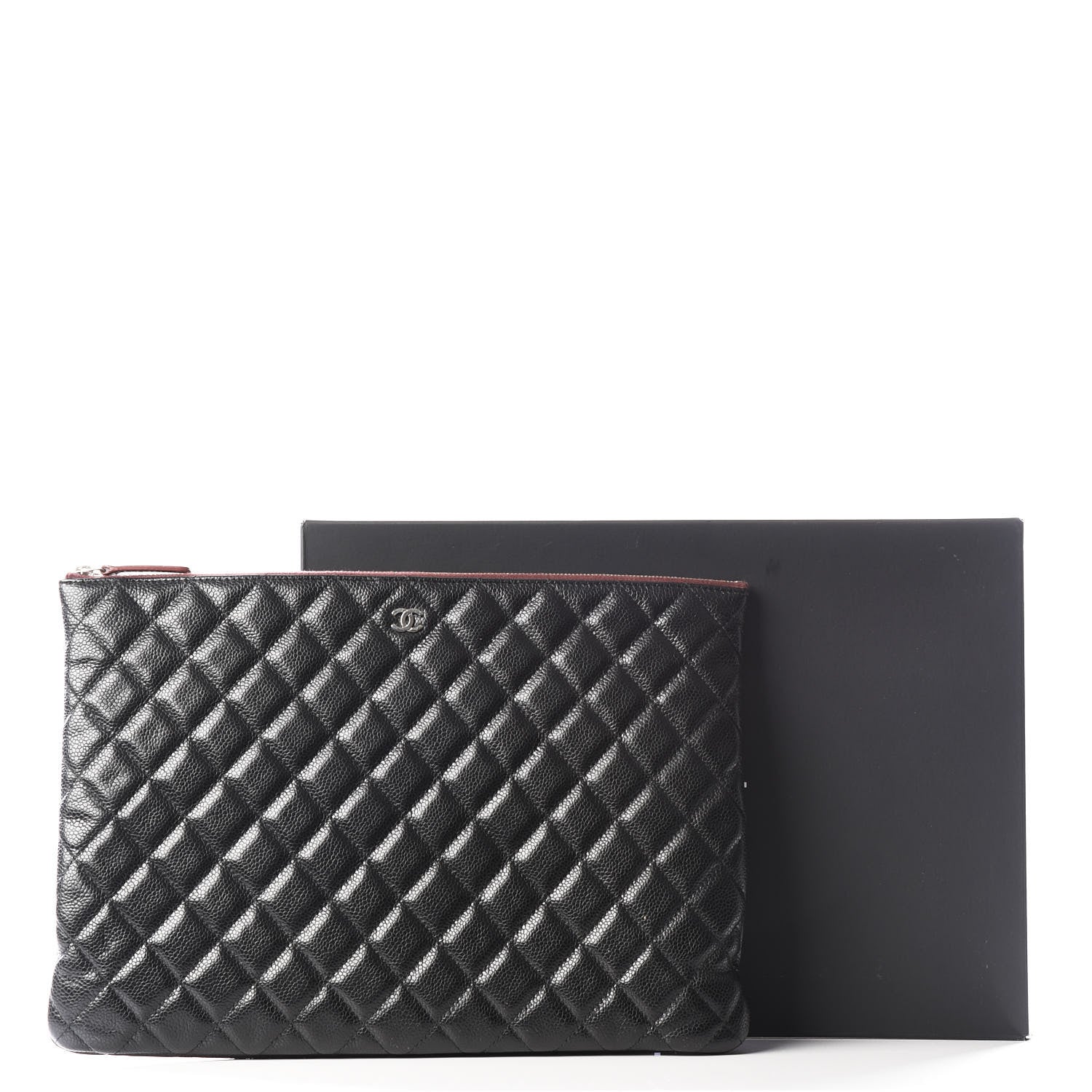 Chanel Caviar Quilted Large Cosmetic Case Black 10 of 10