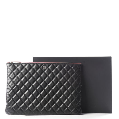 Chanel Caviar Quilted Large Cosmetic Case Black 10 of 10