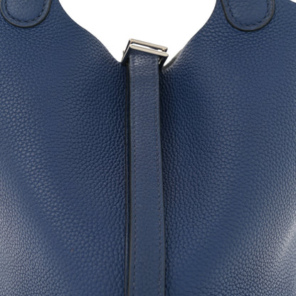 Hermes Taurillon Clemence Picotin Lock 18 PM Bleu Saphir 8 of 12