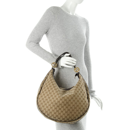 Gucci Monogram Large GG Twins Hobo Dark Brown 2 of 7