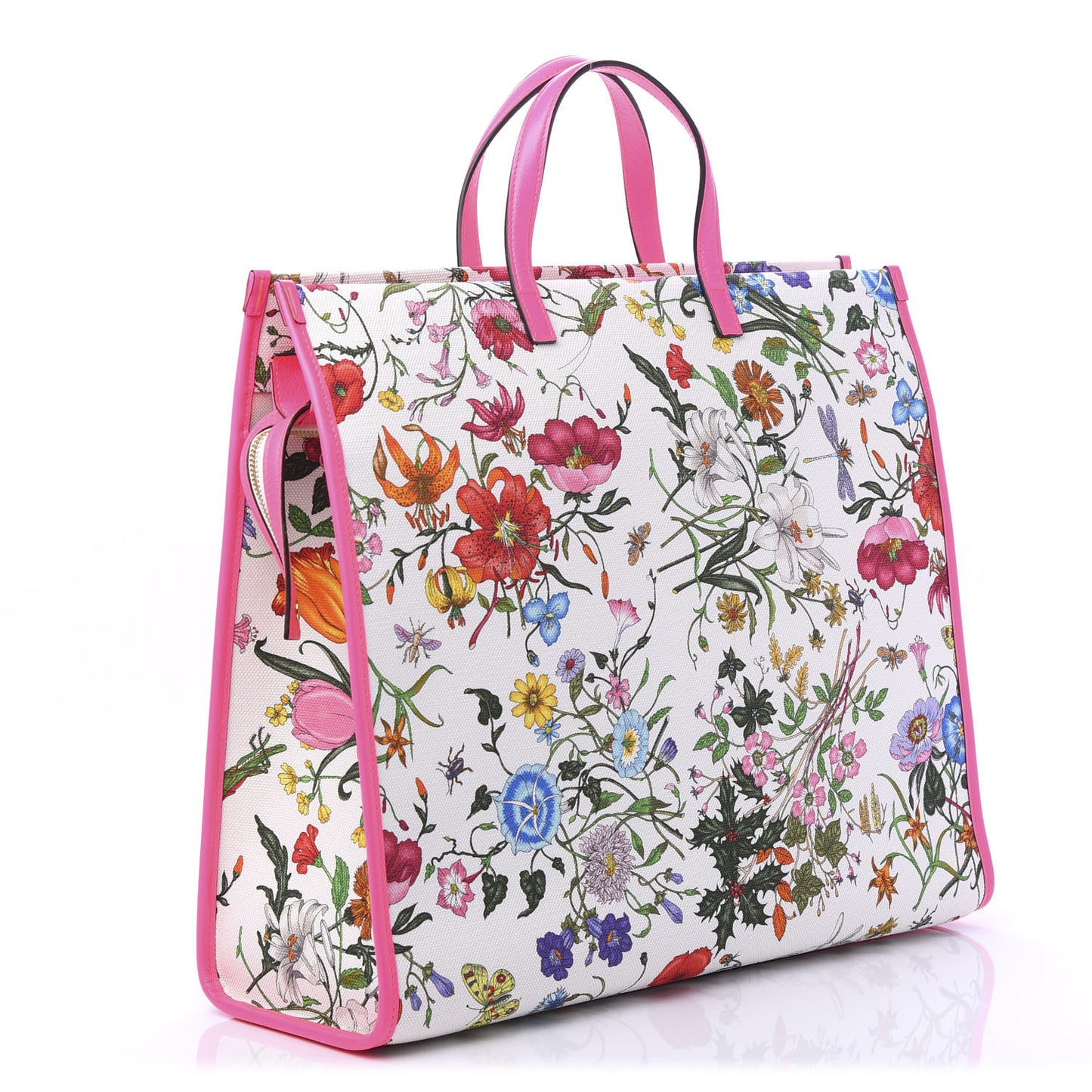 Canvas Large Flora Tote Pink Multicolor Fuchsia
