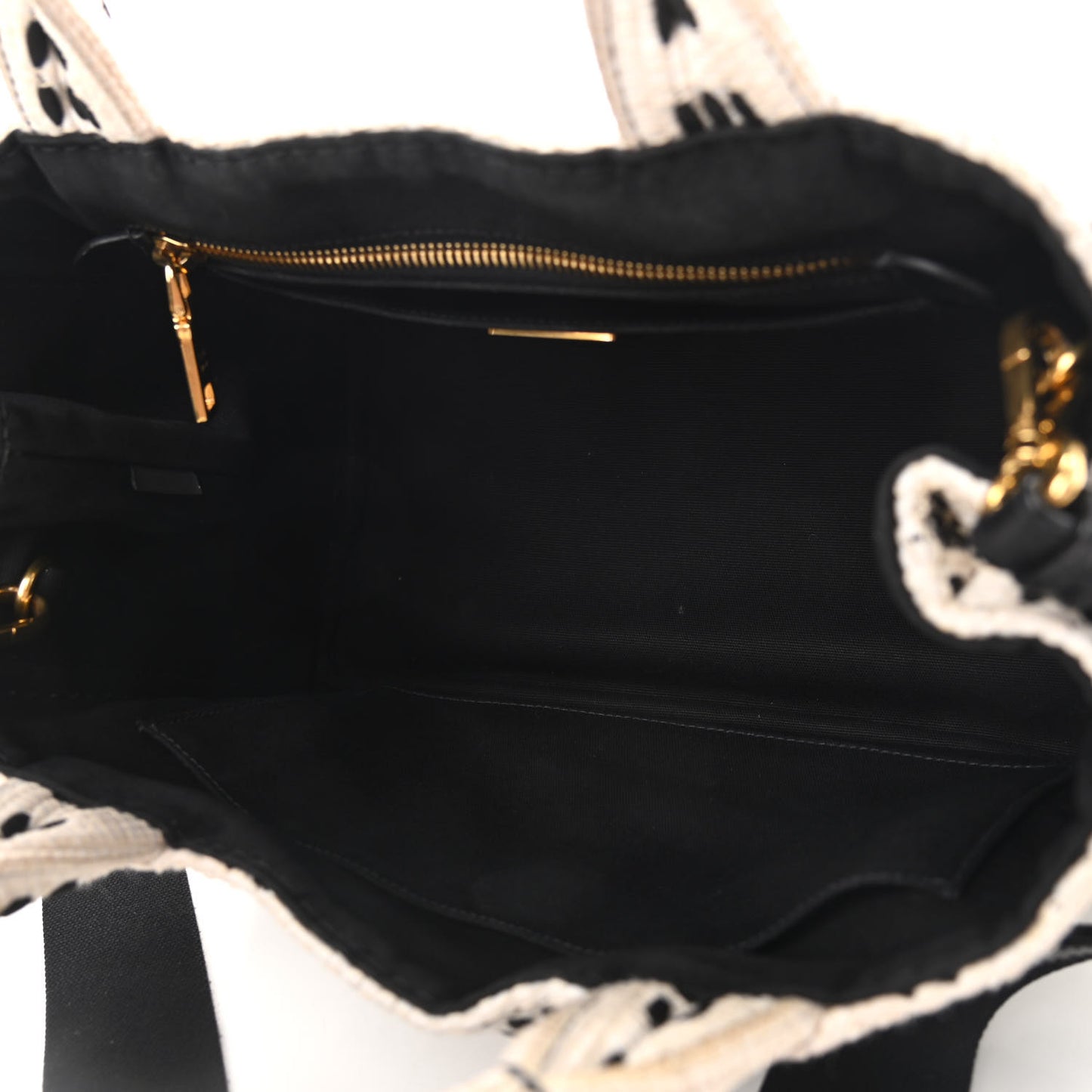 Canapa Woven Tote White Black