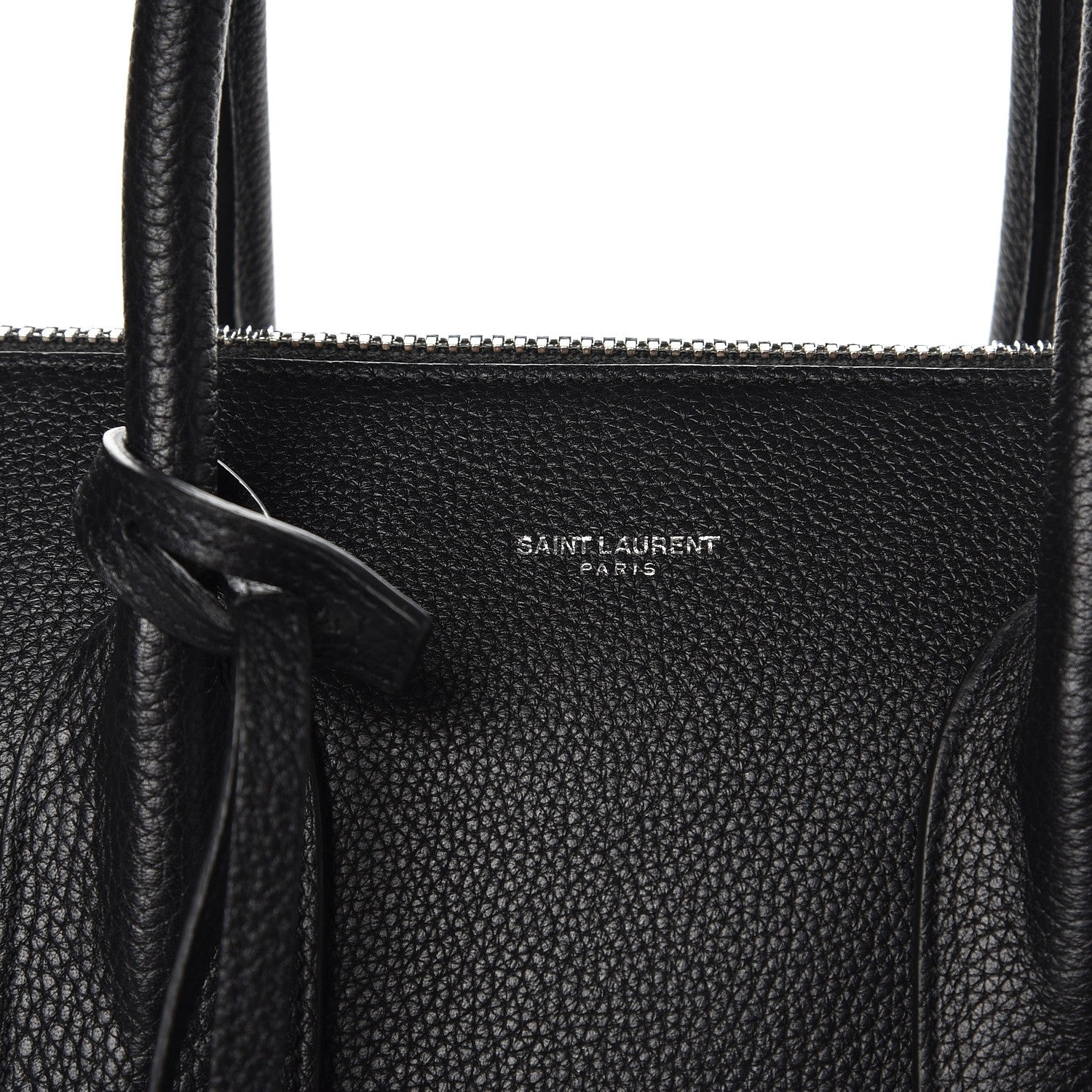 Saint Laurent Grained Calfskin Medium Souple Sac De Jour Duffle Black 8 of 8