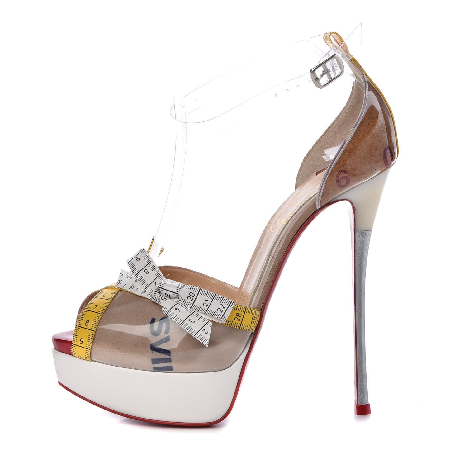 PVC Patent Ruban Calfskin Metricathy 150 Pumps 36 Transparent Yellow