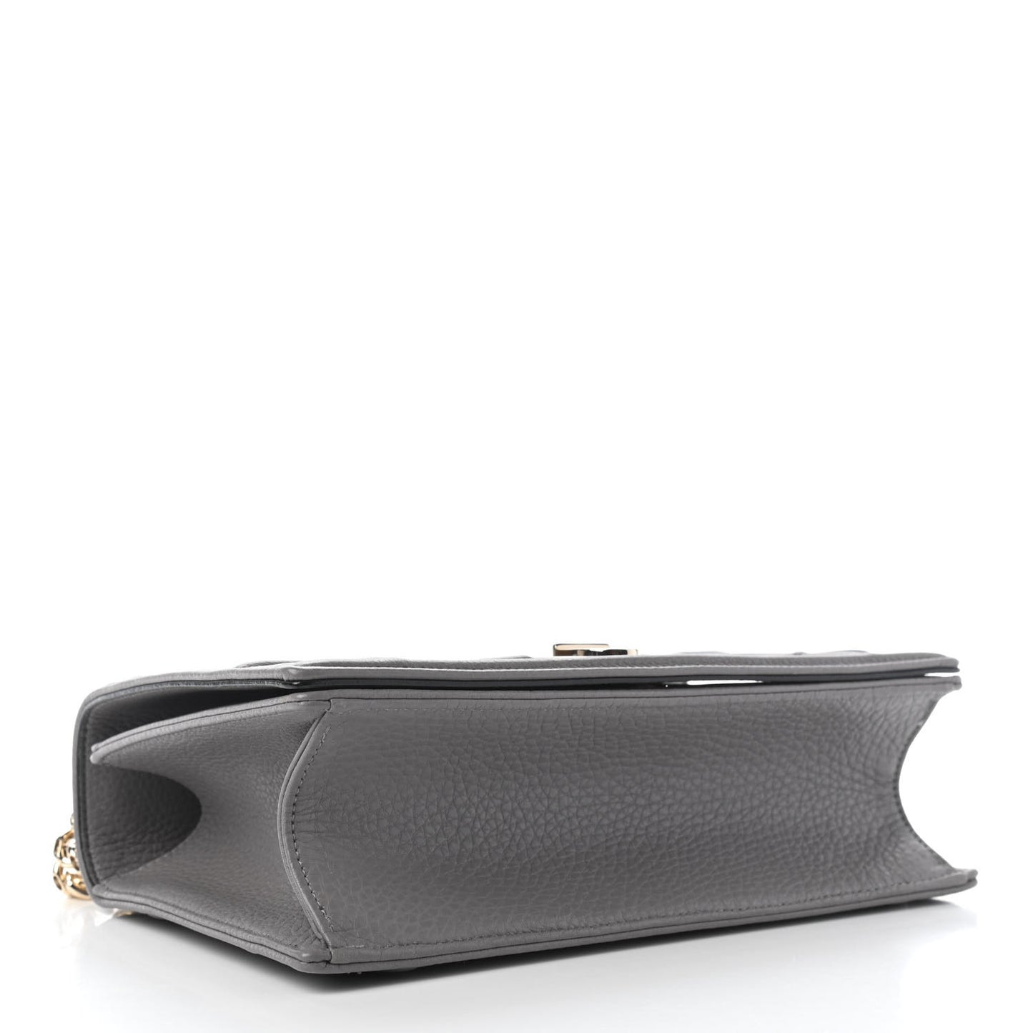Grained Calfskin Medium Diorama Flap Bag Grey