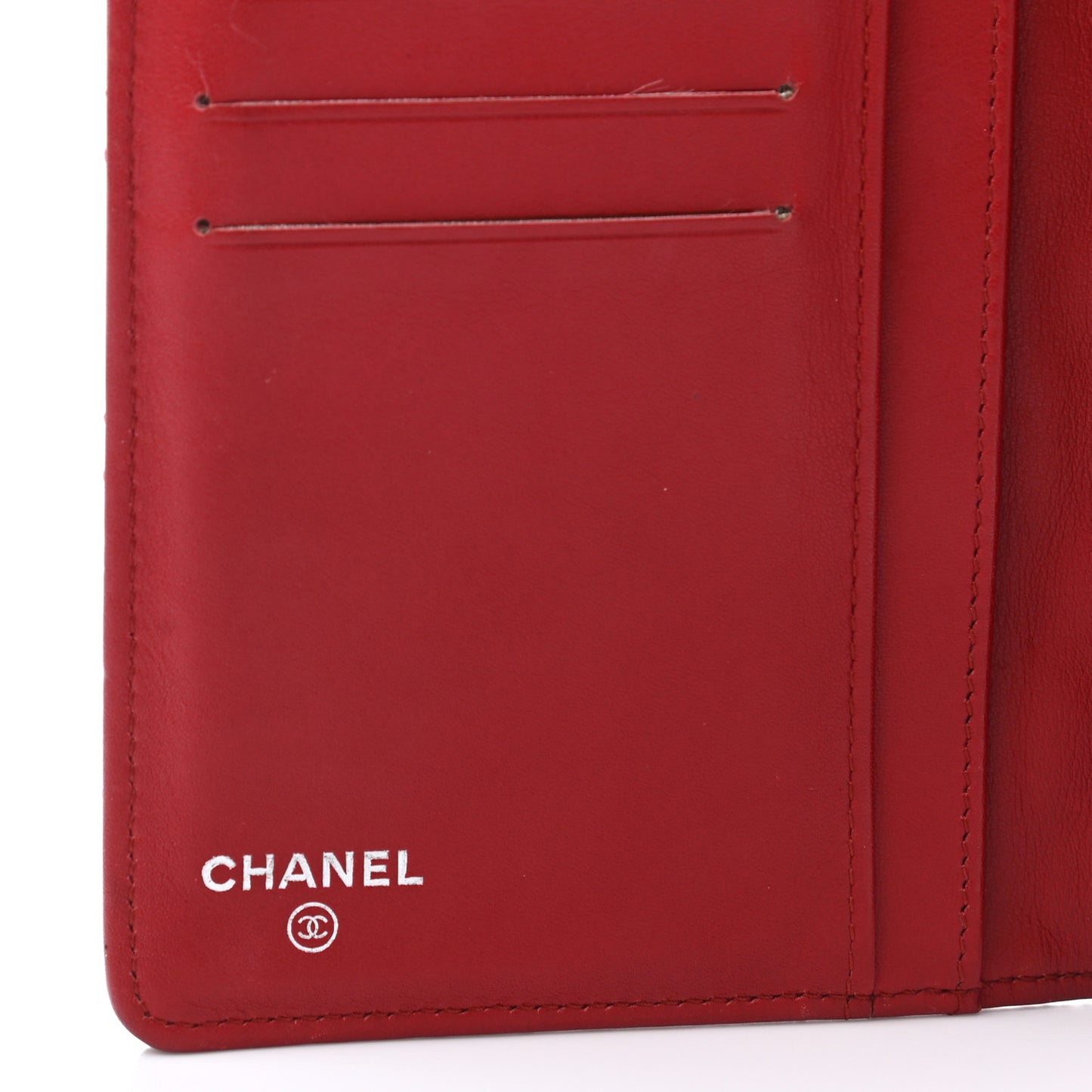 Patent Quilted Brilliant Yen Wallet Red